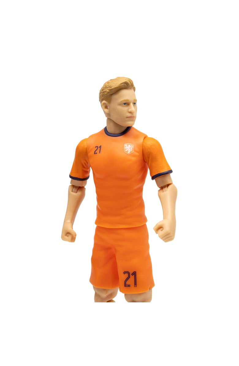 Banbo Toys Sockers Netherlands National Frenkie de Jong 8" Soccer Action Figure, Alternate, color, Orange