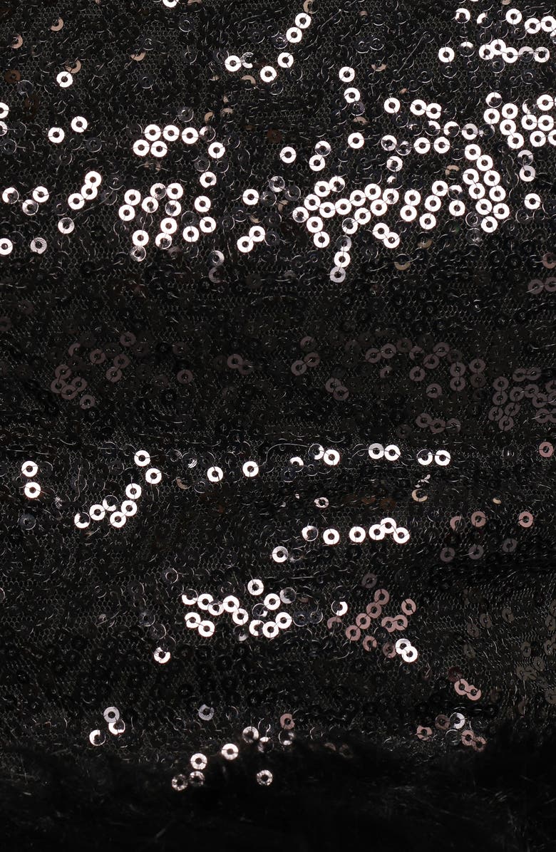 Petal & Pup Drea Sequin Straight Leg Pants, Alternate, color, Black