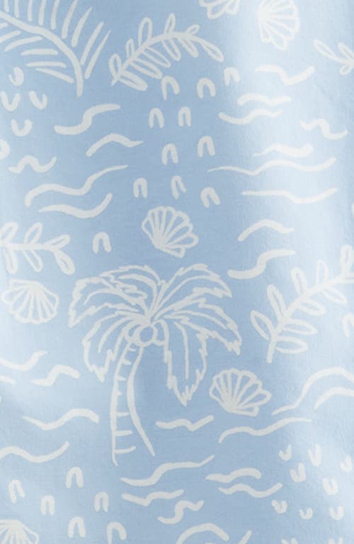 NORDSTROM NORDSTROM KIDS' TROPICAL PRINT SHORT SLEEVE COTTON BLEND BUTTON-UP SHIRT & DRAWSTRING SHORTS SET