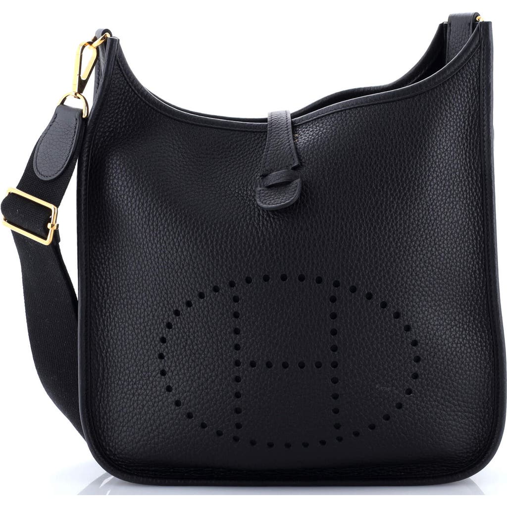 Pre-owned Hermes Hermes Evelyne Bag Gen Iii Clemence Pm In Black