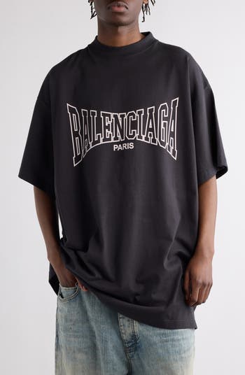 Balenciaga Oversize Cotton Jersey Logo Graphic T Shirt Nordstrom