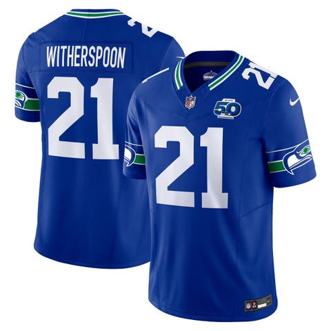 Men's Nike Devon Witherspoon Royal Seattle Seahawks 50th Season Vapor F.U.S.E. Limited Jersey