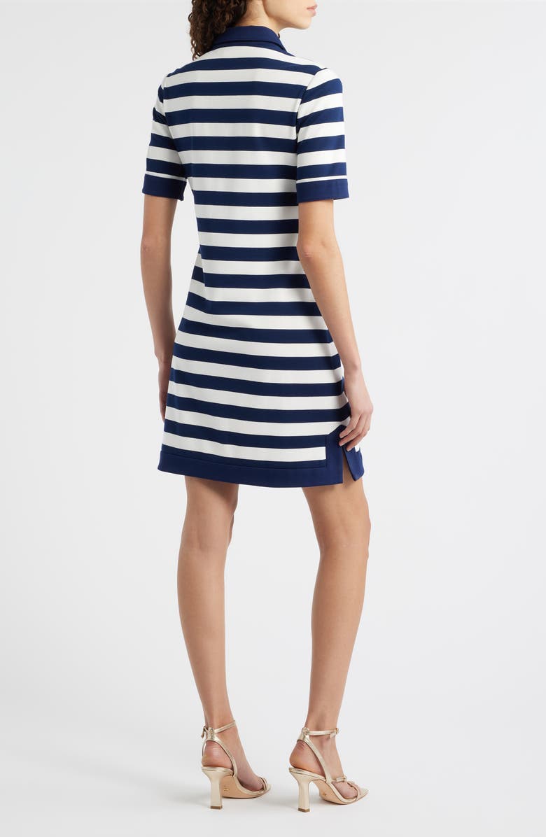 Eliza J Stripe Knit Shift Dress, Alternate, color, Navy Ivory
