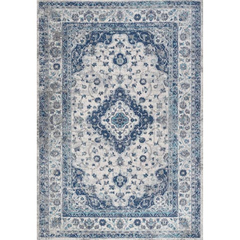Indhira Ornate Medallion Persian Area Rug