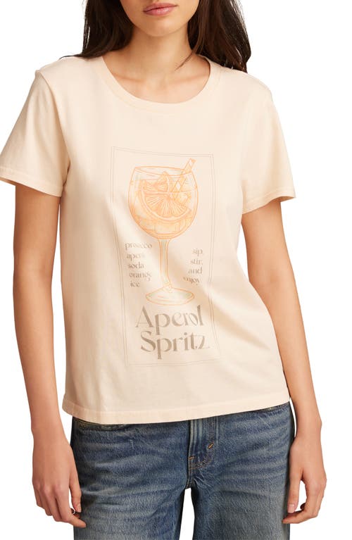 LUCKY BRAND LUCKY BRAND APEROL SPRITZ COTTON GRAPHIC T-SHIRT