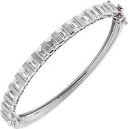 BY ADINA EDEN Baguette CZ Hinged Bangle Bracelet