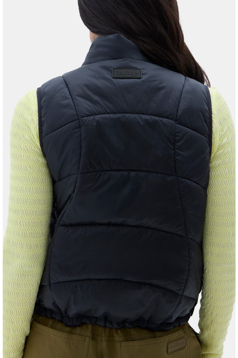 Claude Water Repellent Quilted Vest, Alternate, color, BLACK
