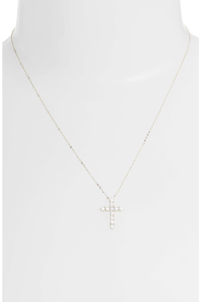 Cross Pendant Necklace, Alternate, color, SILVER