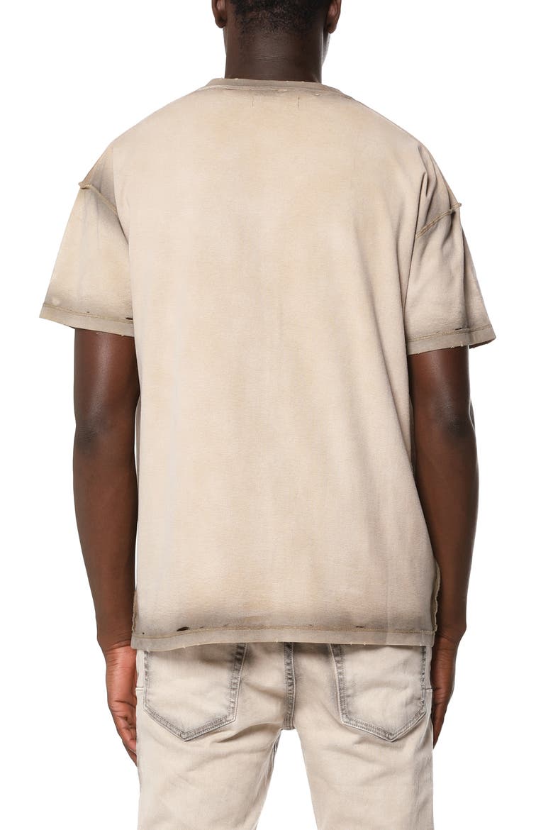 Textured Inside Out Graphic T-Shirt, Alternate, color, KHAKI