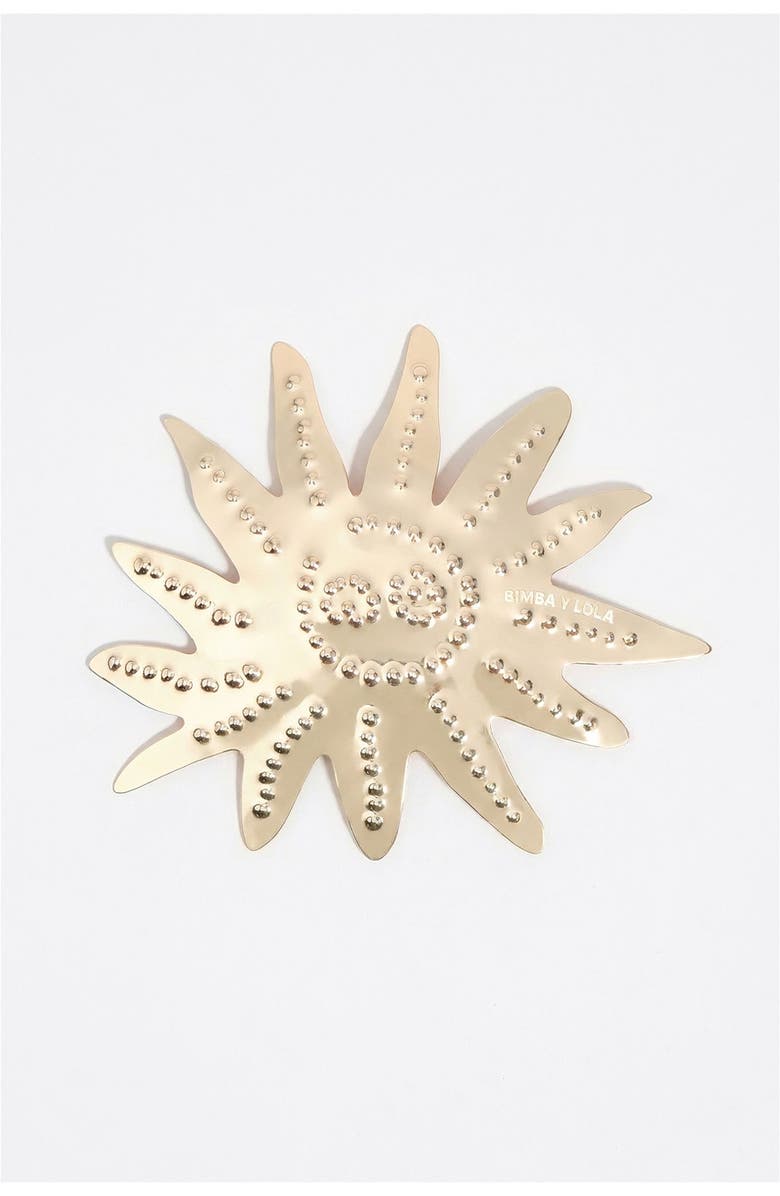 Bimba y Lola Metal Sun Hair Clip, Main, color, Gold