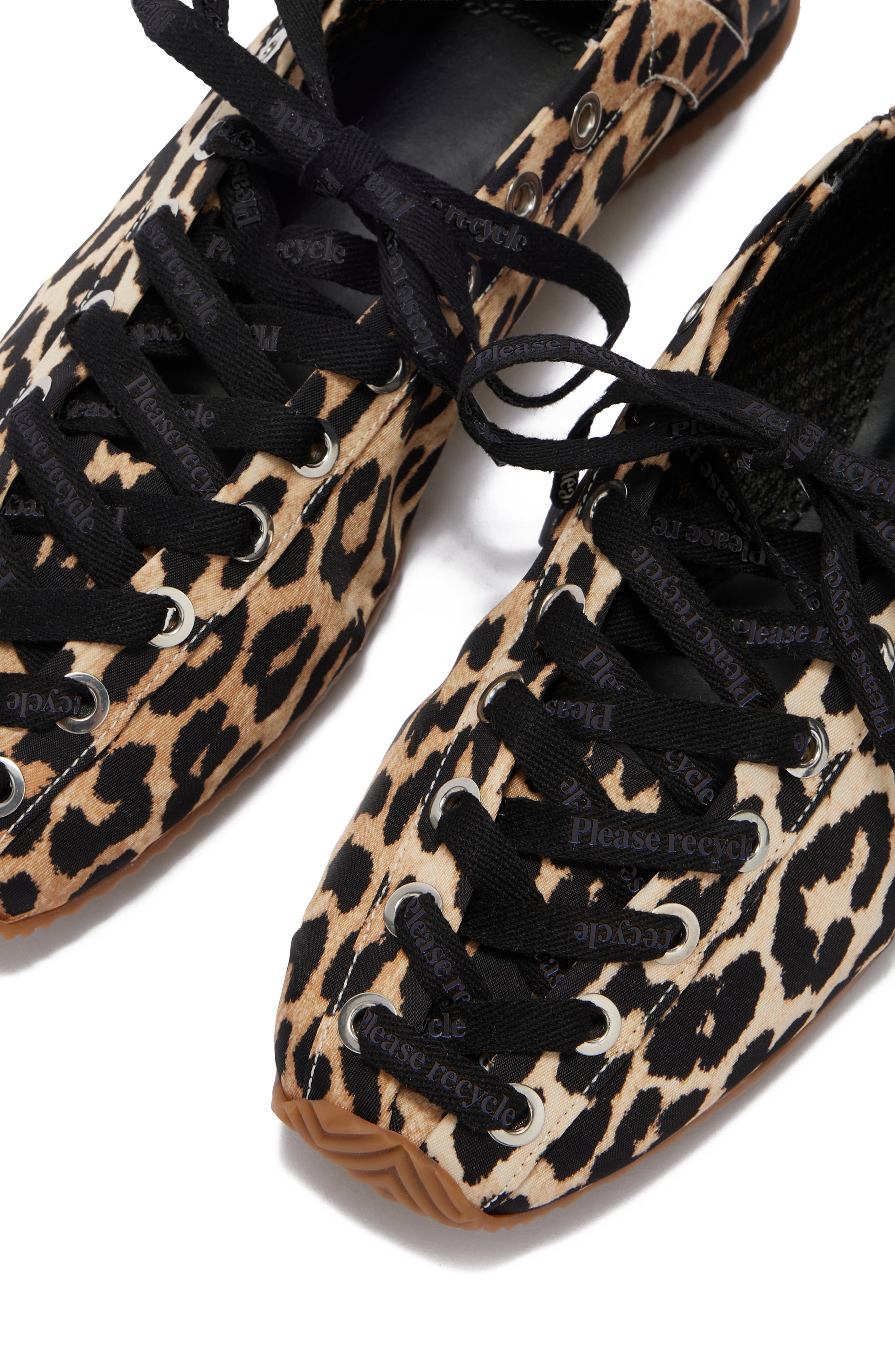 Lace-Up Ballet Flat, Alternate, color, LEOPARD