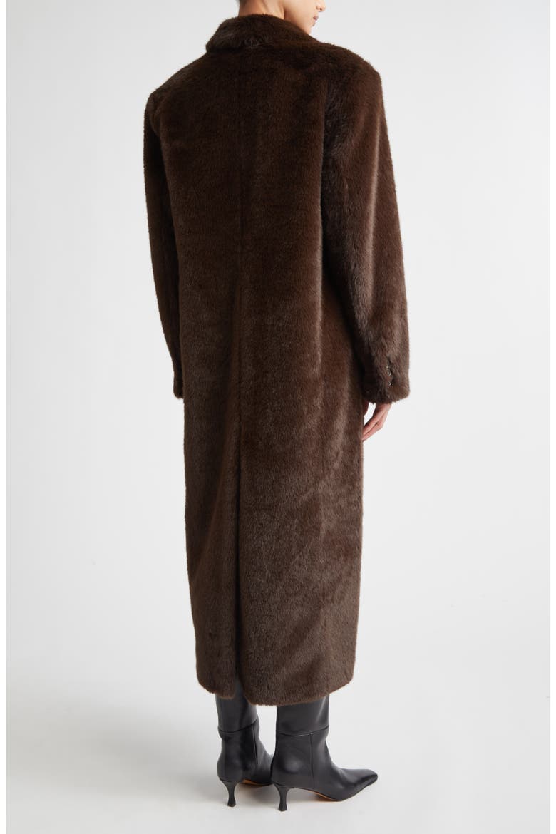 Emmie Faux Fur Coat, Alternate, color, BROWN