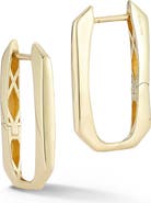 Ember Fine Jewelry 14k Gold Octagon Huggie Hoop Earrings