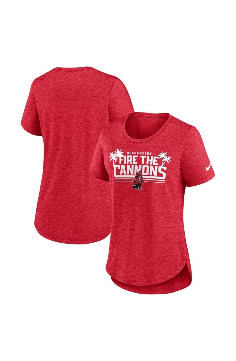 Nike Women's Nike Heather Red Tampa Bay Buccaneers Local Fashion Tri-Blend T-Shirt, Main, color, 