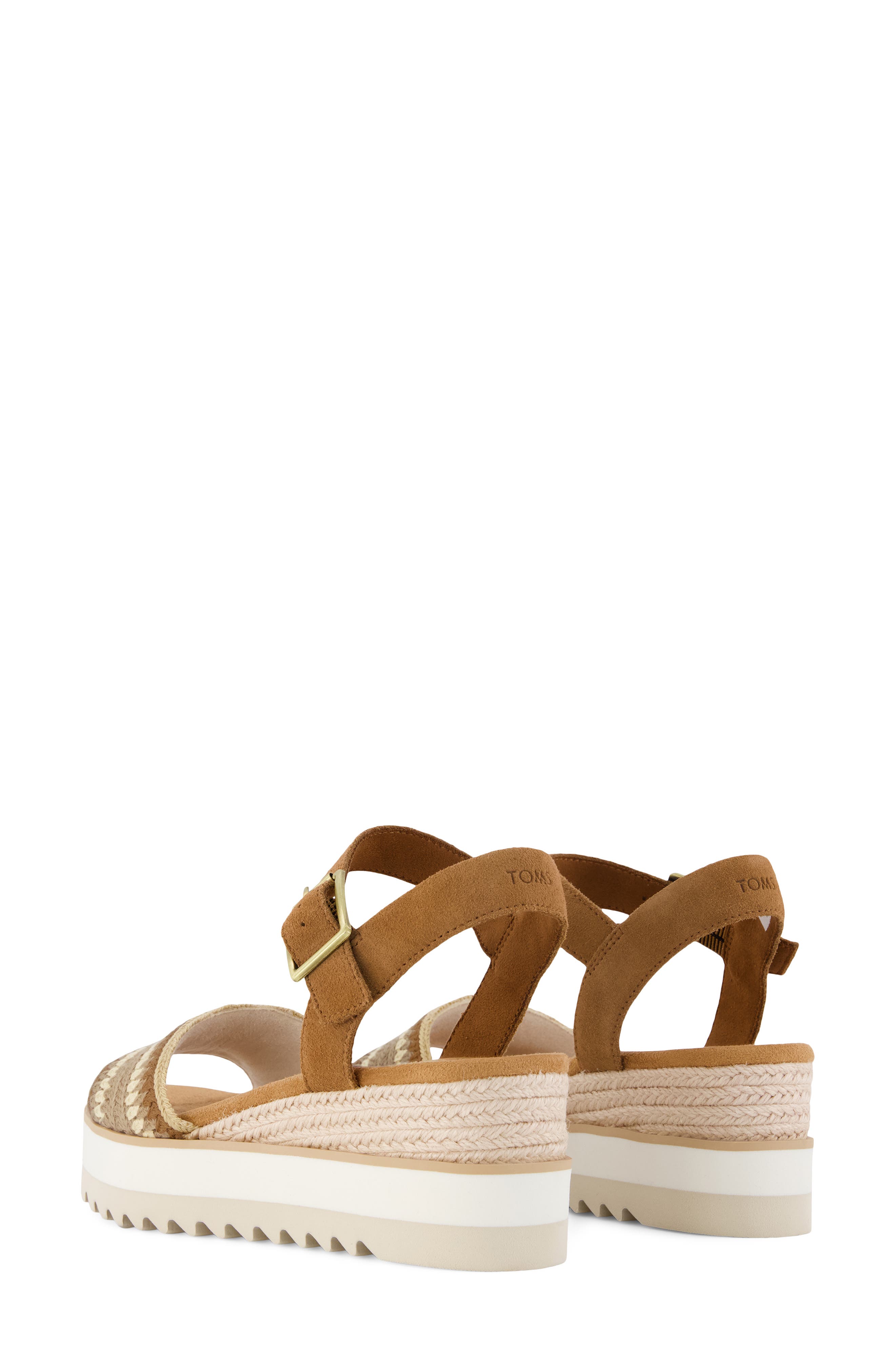 TOMS Diana Platform Wedge Sandal, Alternate, color, Dark Beige