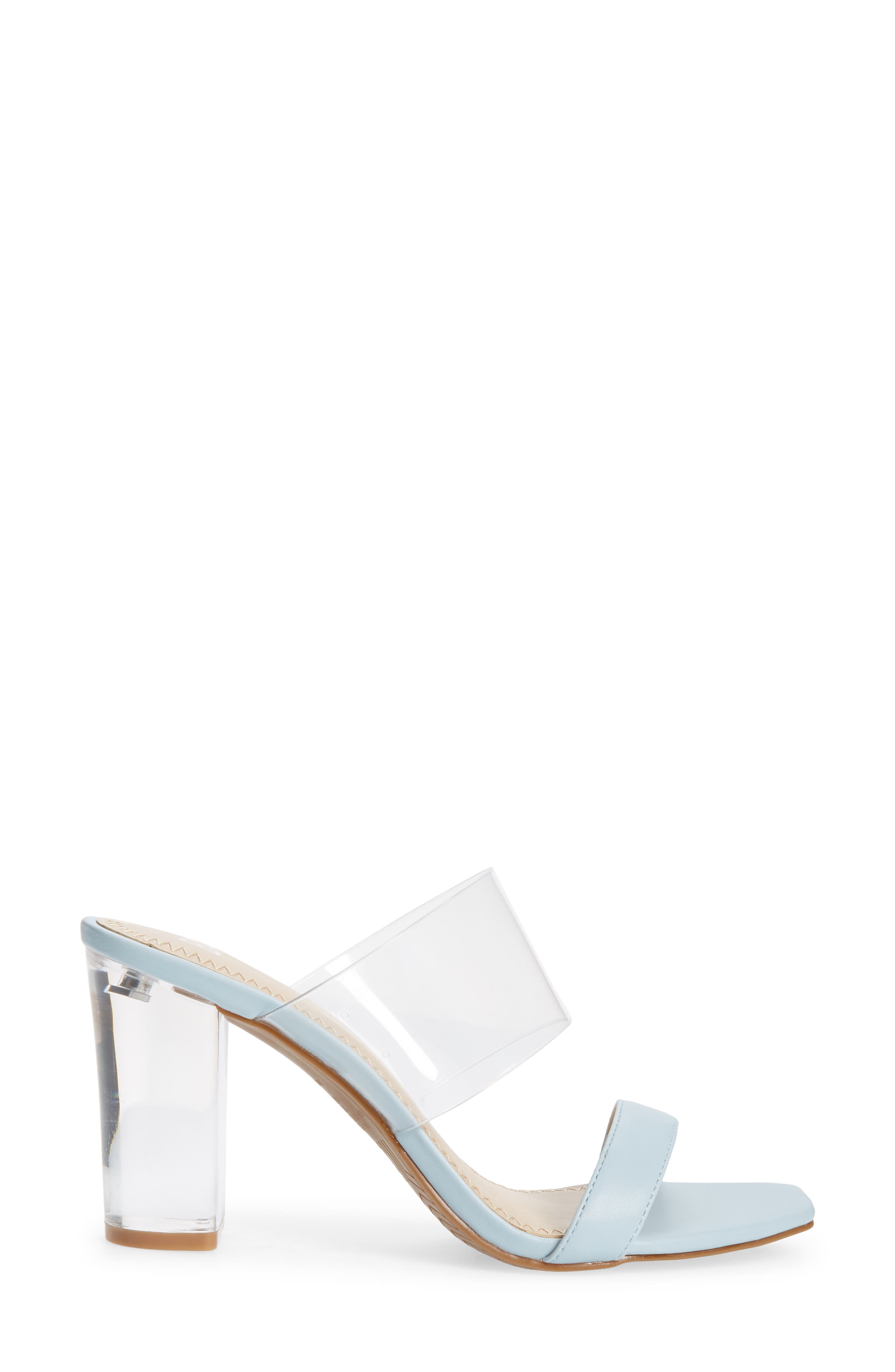 Naomi Clear Block Heel Sandal, Alternate, color, LIGHT BLUE FAUX LEATHER