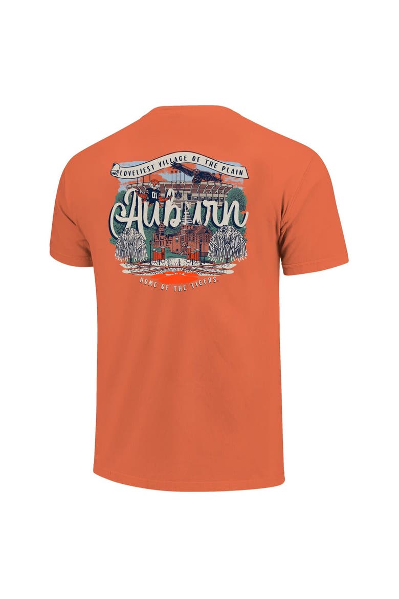 Women's Orange Auburn Tigers Comfort Colors Campus Scene Drawing Script T-Shirt, Alternate, color, Orange