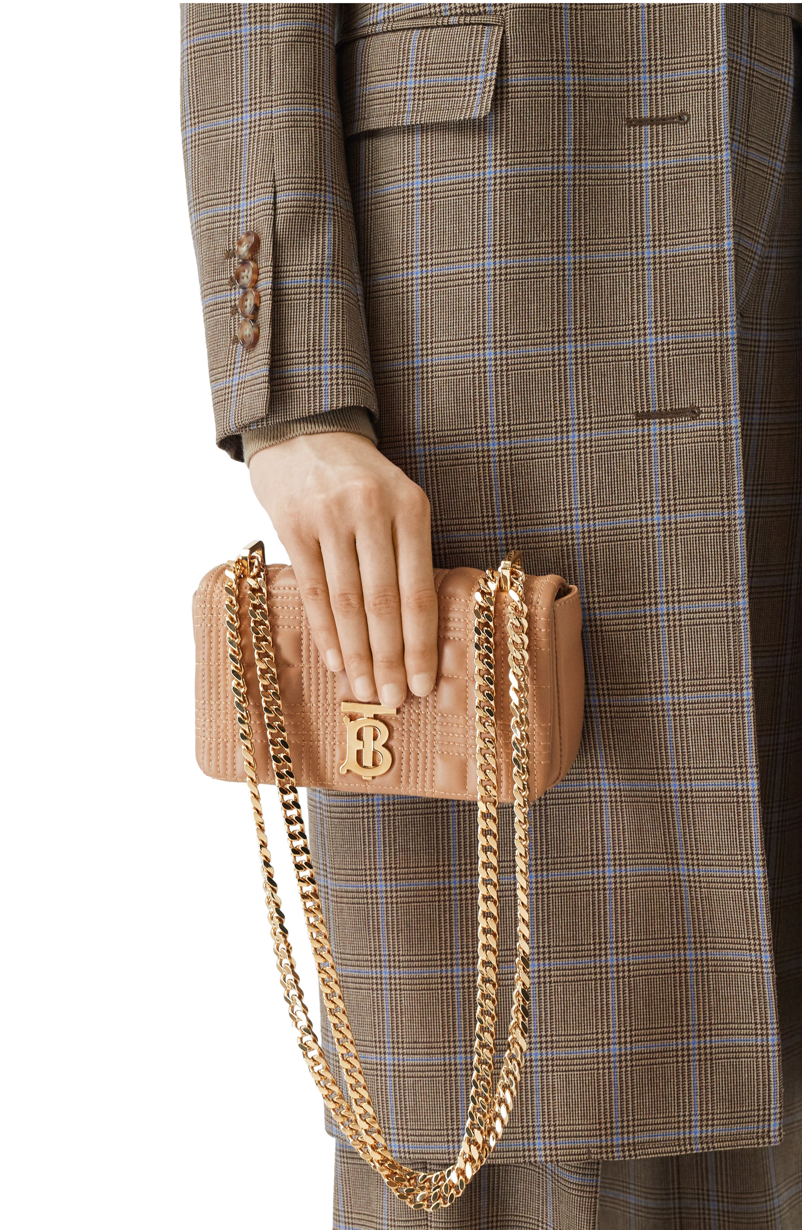 Mini Lola Quilted Lambskin Bag, Alternate, color, CAMEL