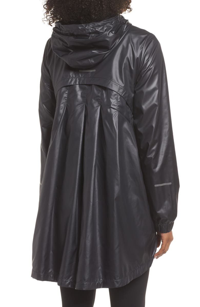 Zella Femme Pleated Hooded Jacket, Alternate, color, 