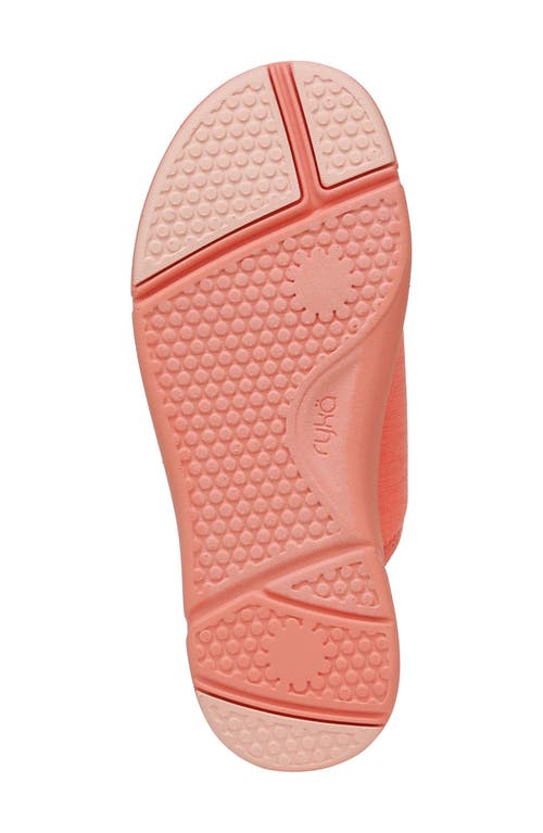 Ryka Women's Margo-slide Toe Loop Sport Sandals In Bright Coral