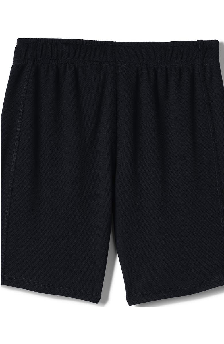 Lands' End School Uniform Girls Mesh Gym Shorts, Alternate, color, Black
