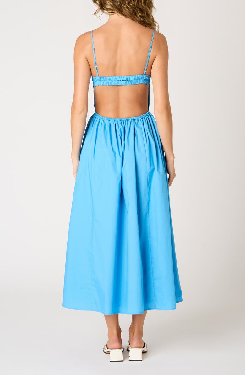 Nia Destene Back Cutout Fit & Flare Maxi Dress, Alternate, color, Capri Blue