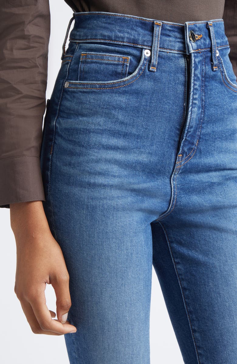 Veronica Beard Lydia High Waist Ultra Slim Jeans, Alternate, color, City Blast