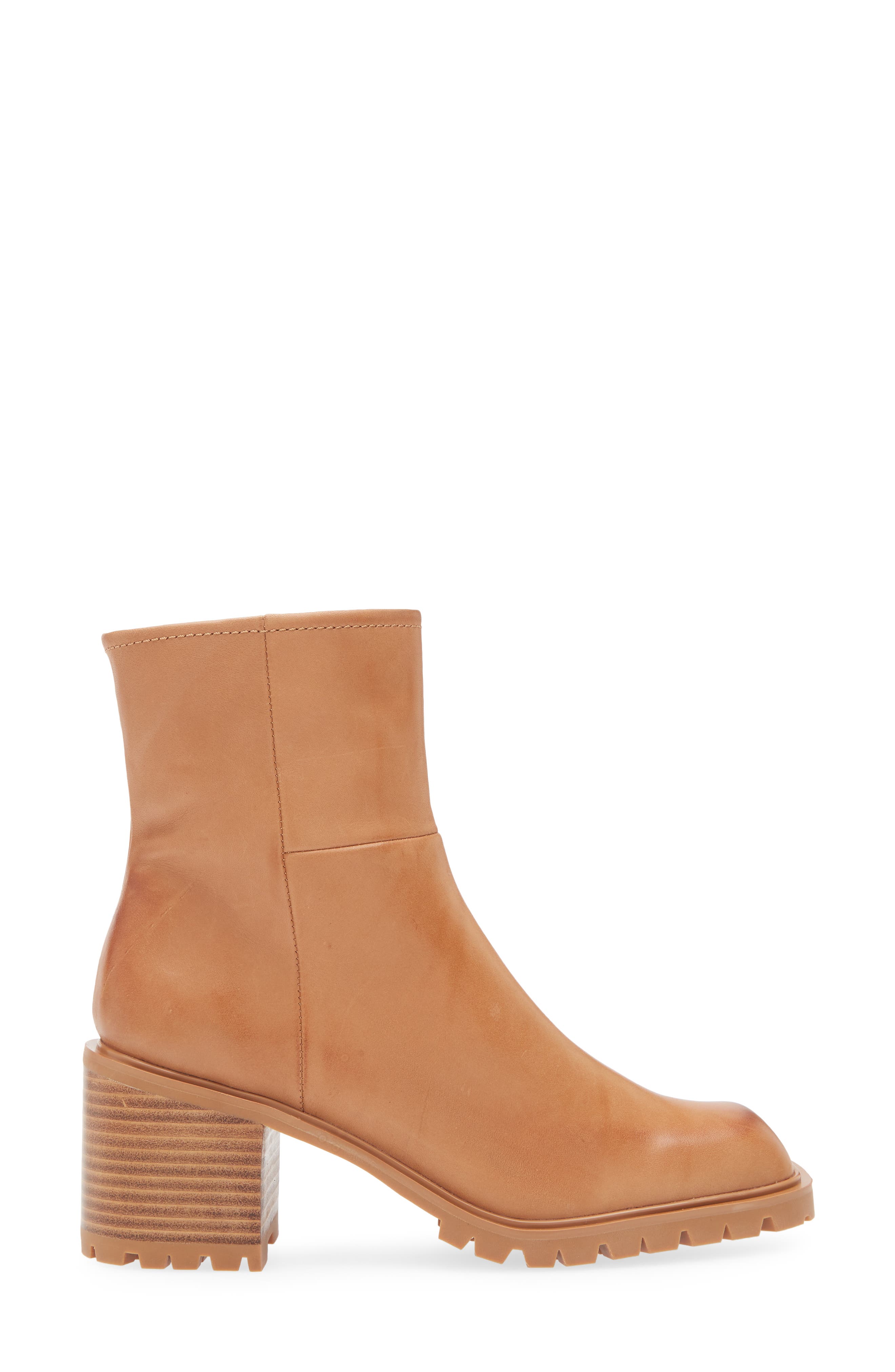 Chocolat Blu Navi Platform Bootie, Alternate, color, Tan Leather