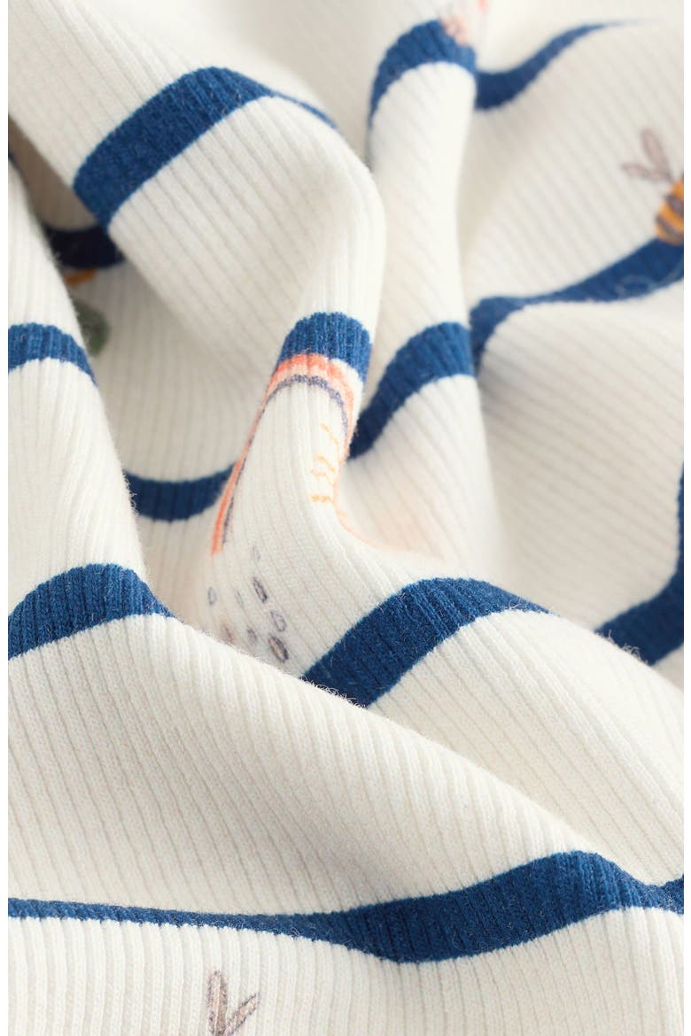 Kids' Stripe Long Sleeve Cotton T-Shirt, Alternate, color, NEUTRAL
