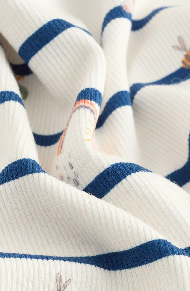 NEXT Kids' Stripe Long Sleeve Cotton T-Shirt, Alternate, color, Neutral