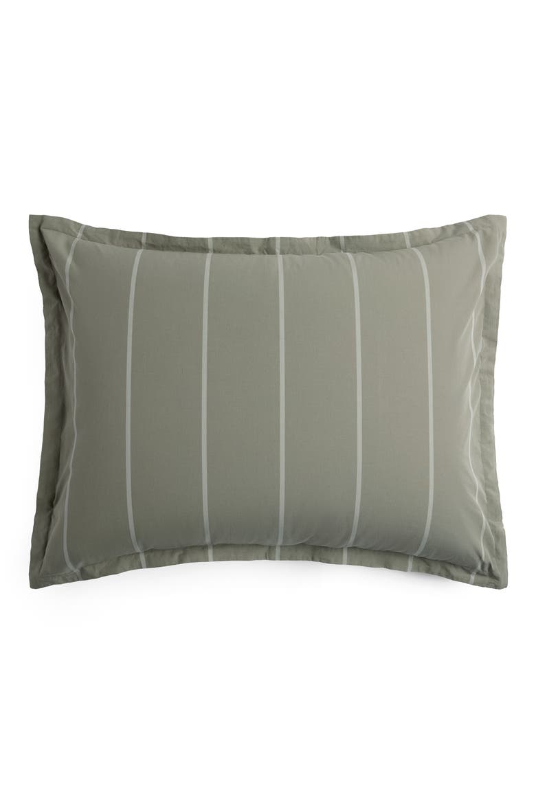 Resort Stripe Percale Sham Set, Alternate, color, MOSS STRIPE