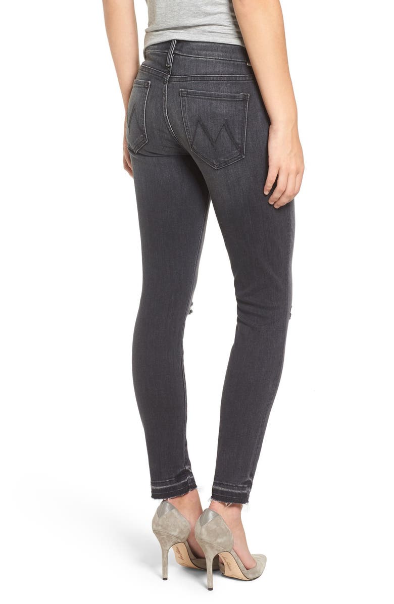 MOTHER The Looker Undone Hem Ankle Jeans, Alternate, color, 