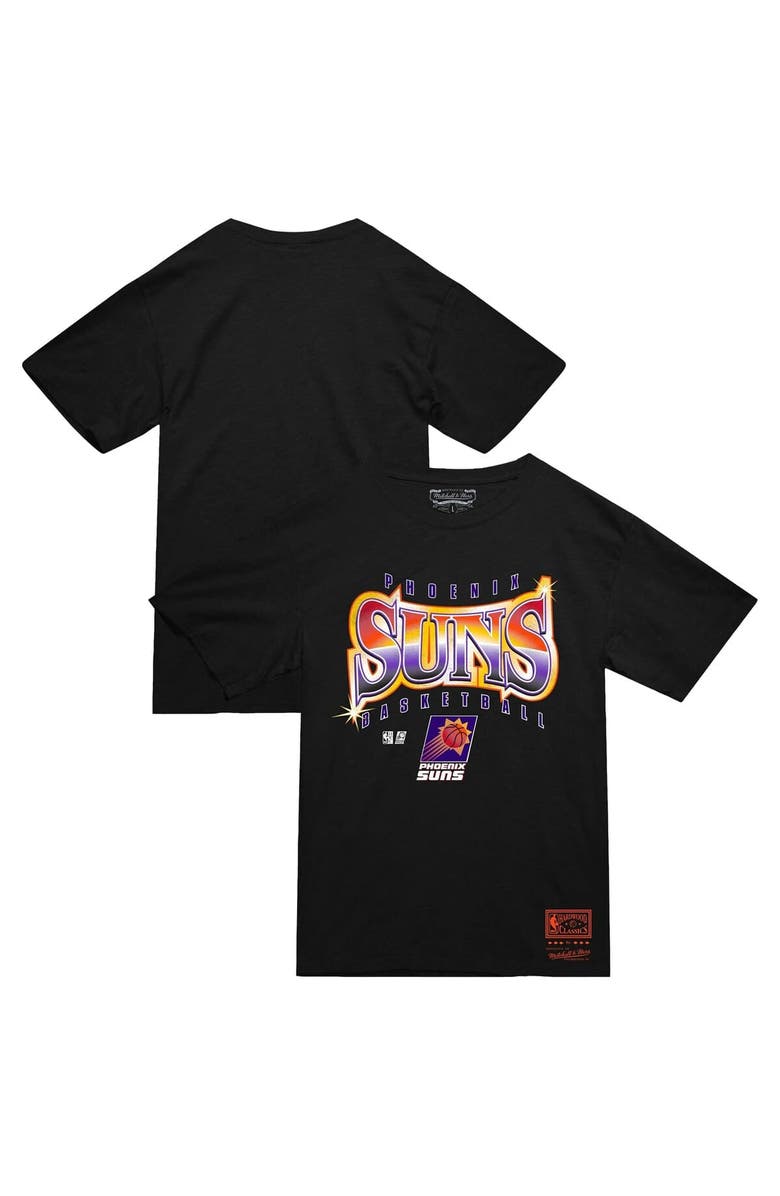 Mitchell & Ness Men's Mitchell & Ness Black Phoenix Suns Worldwide Collection Glow Up T-Shirt, Alternate, color, Black