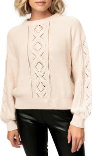 GIBSONLOOK Cable Knit Sweater