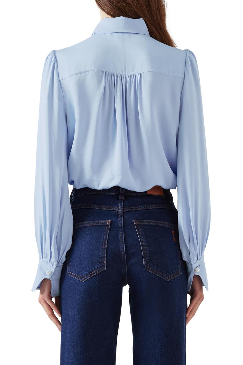 Hall Long Sleeve Woven Top, Alternate, color, LIGHT BLUE