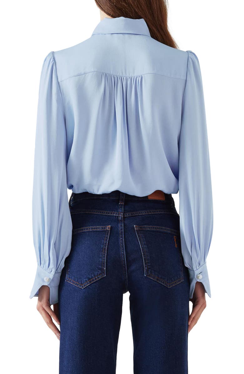 LK Bennett Hall Long Sleeve Woven Top, Alternate, color, 