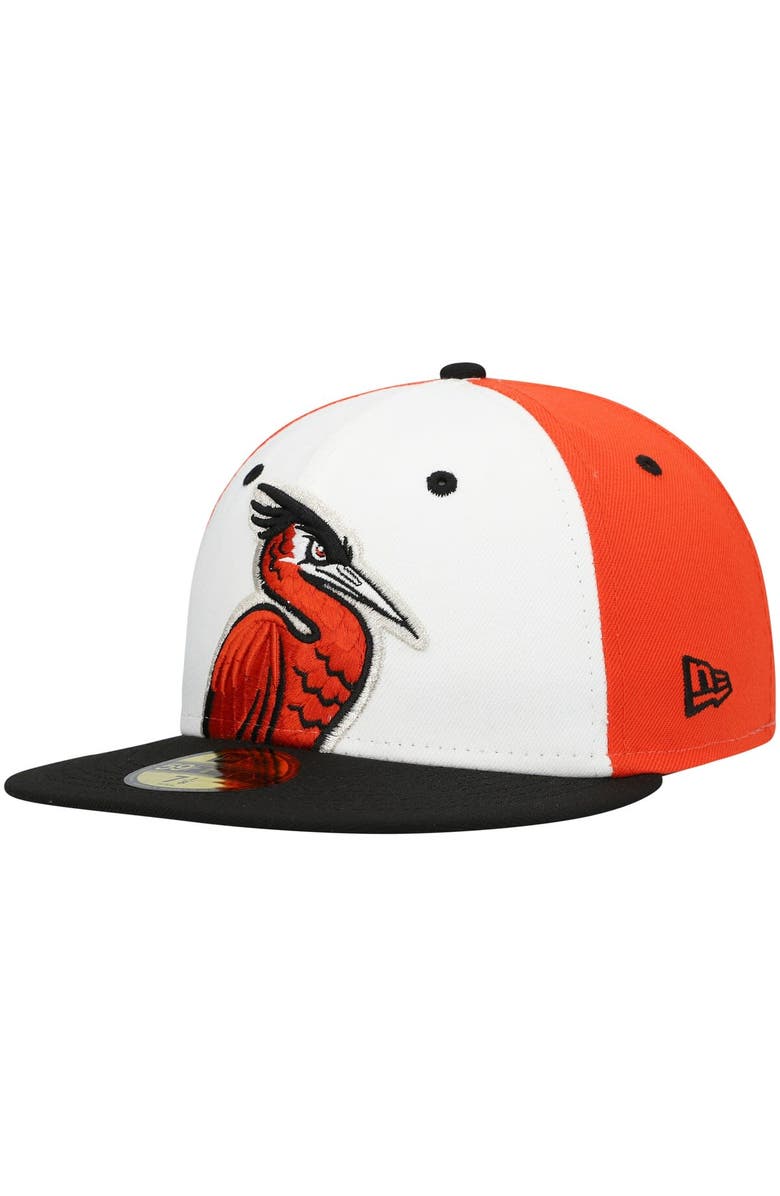 New Era Men's New Era White Delmarva Shorebirds Authentic Collection Team Alternate 59FIFTY Fitted Hat, Main, color, White