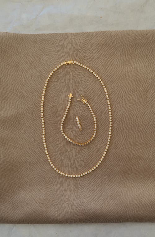Joiana Jewelry Bezel Tennis Necklace In Gold