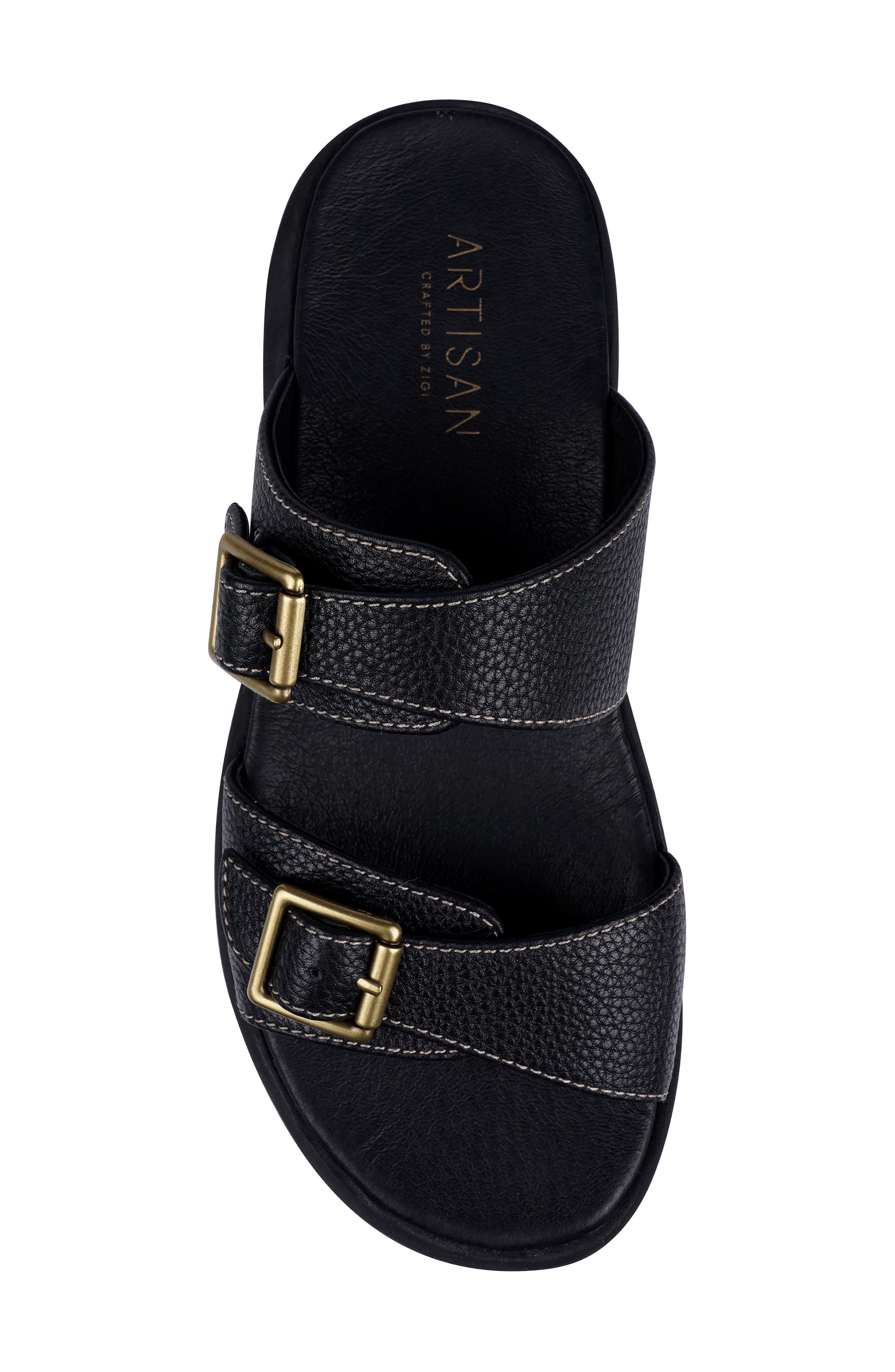 Artisan Crafted By Zigi Bernat Platform Sandal, Alternate, color, Black Leather