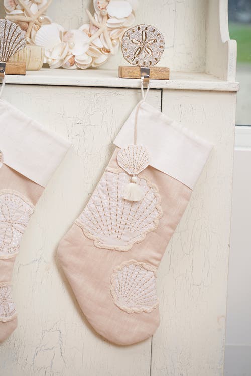 C & F Home C&f Home Gold Coast Seashell Stocking In Neutral