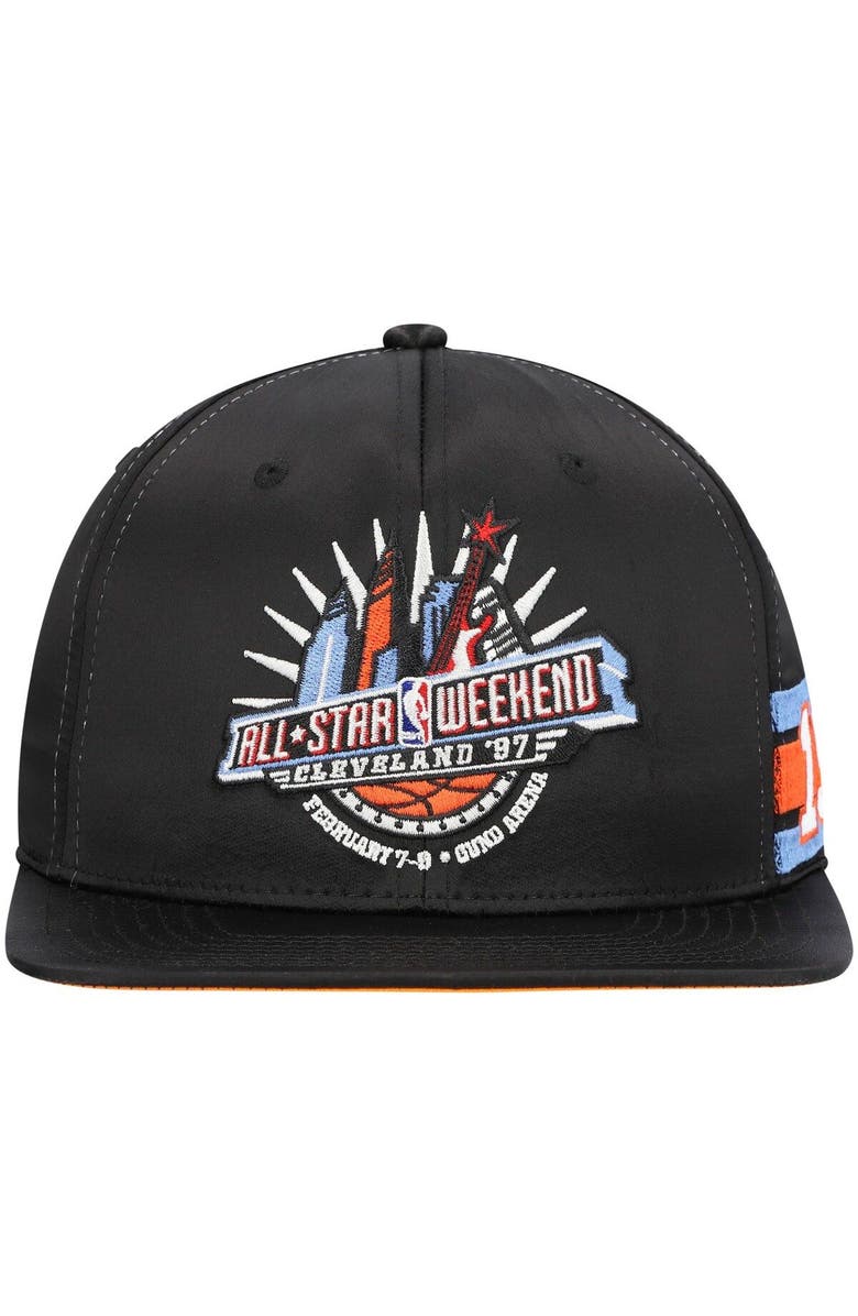 Mitchell & Ness Men's Mitchell & Ness Black 1997 NBA All-Star Game Hardwood Classics Slick Back Snapback Hat, Alternate, color, 