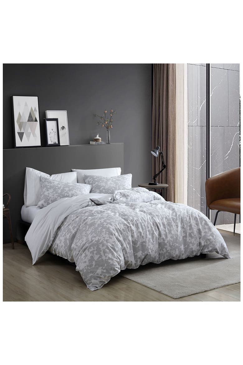 Merrion Abstract Print Comforter Set, Alternate, color, LIGHT GREY