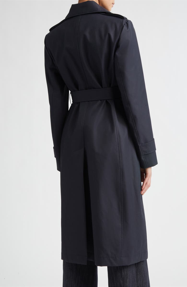 Eleventy Double Breasted Water Resistant Trench Coat, Alternate, color, 11 Blue