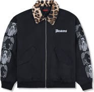 PLEASURES Angel Demon Embroidered Graphic Flight Jacket