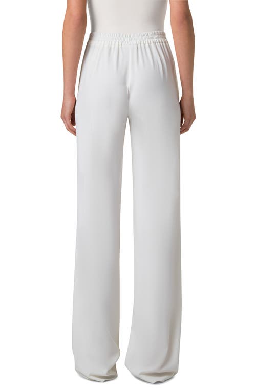 Akris Punto Chiara Wool Tricotine Wide-leg Ankle Pants In Cream