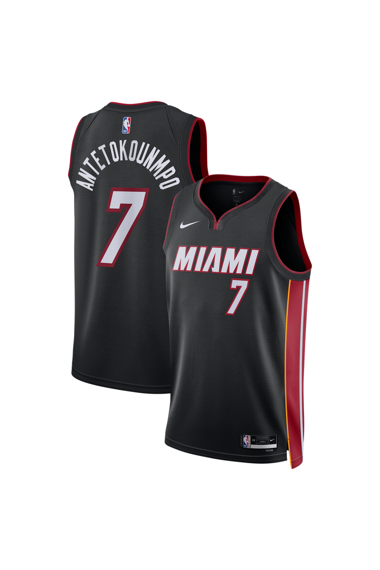 Unisex Nike Giannis Antetokounmpo Black Miami Heat Swingman Jersey - Icon Edition, Main, color, Black