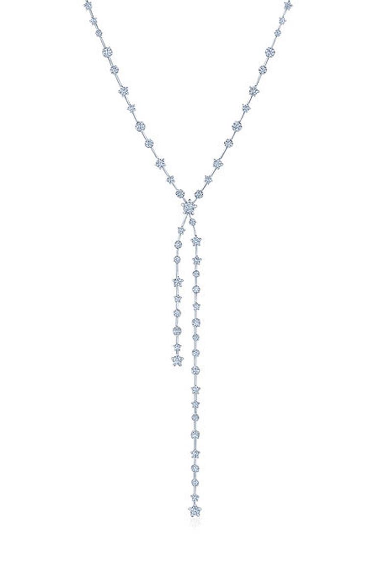 18k Gold Diamond Star Lariat Necklace, Alternate, color, WHITE GOLD