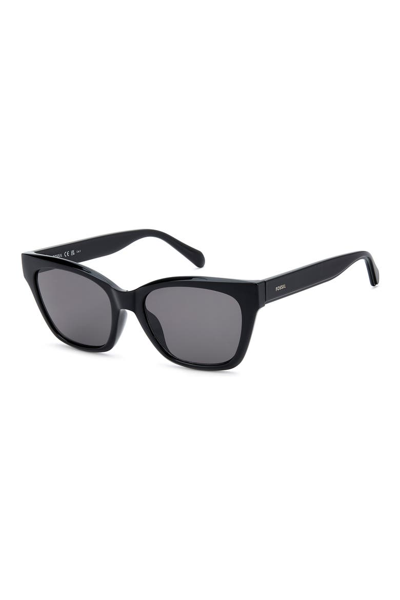 53mm Cat Eye Sunglasses, Alternate, color, BLACK/ GREY
