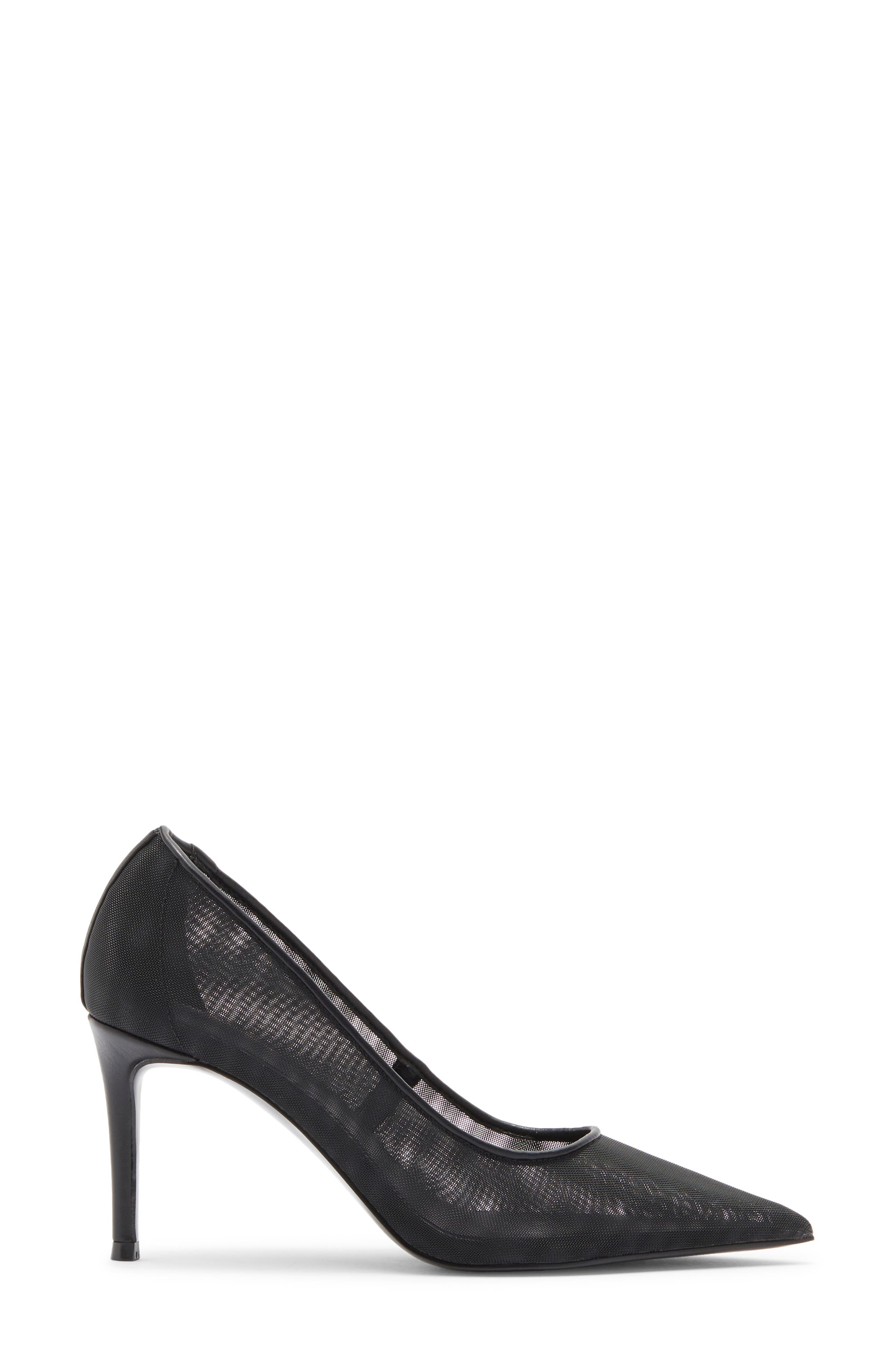 Steve Madden Nicoletta Mesh Pointed Toe Pump, Alternate, color, Black