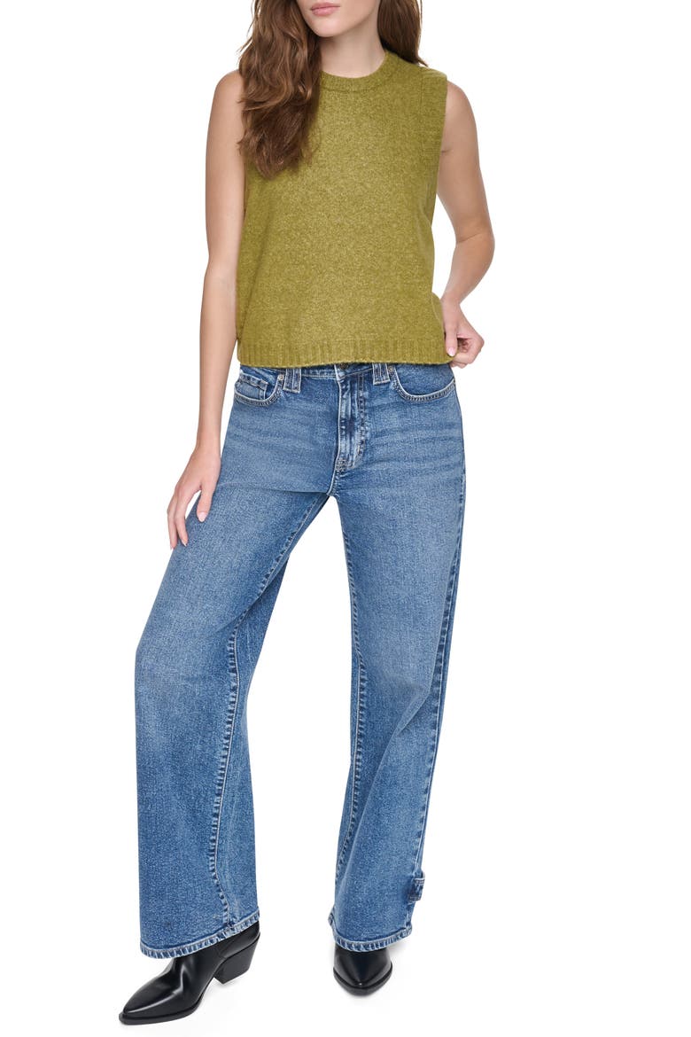 Deep Armhole Sweater Vest, Alternate, color, CROCODILE